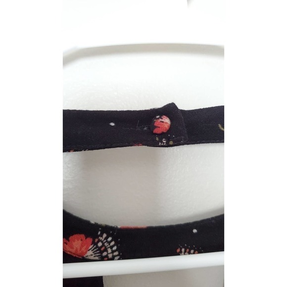 Free People Tegan Black Red Floral Gingko‎ Poppy Mini Dress, Sz S - Picture 8 of 8